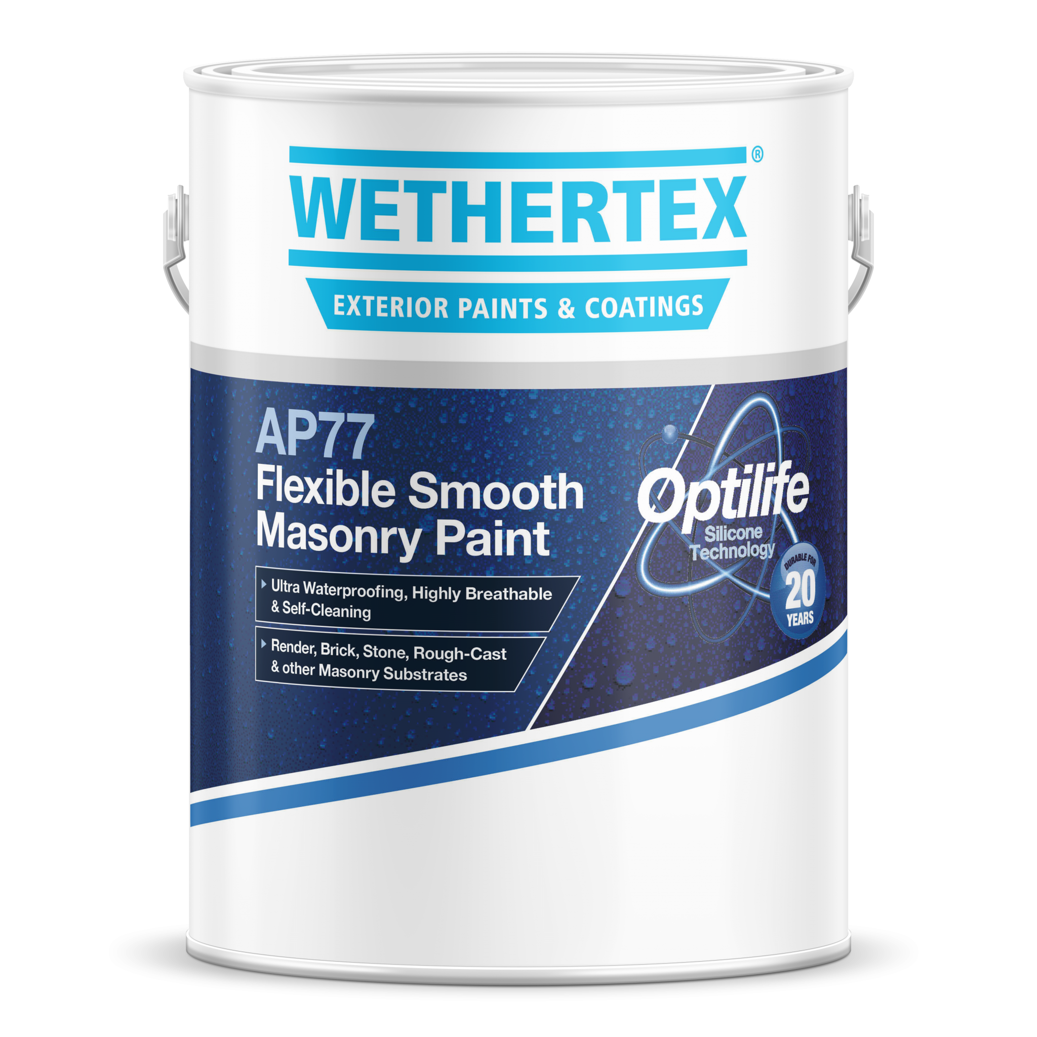 AP77 Flexible Smooth Masonry Paint Wethertex