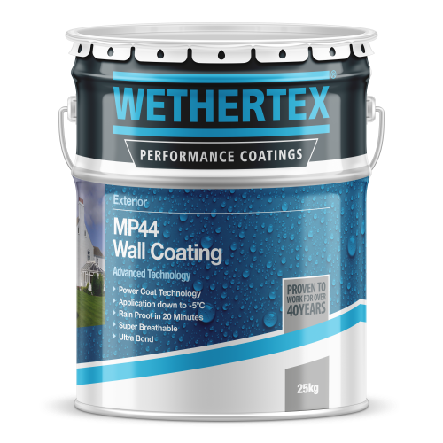 Iimage of a tin of Wehtertex MP44 Pliolite Spray Wall Coating
