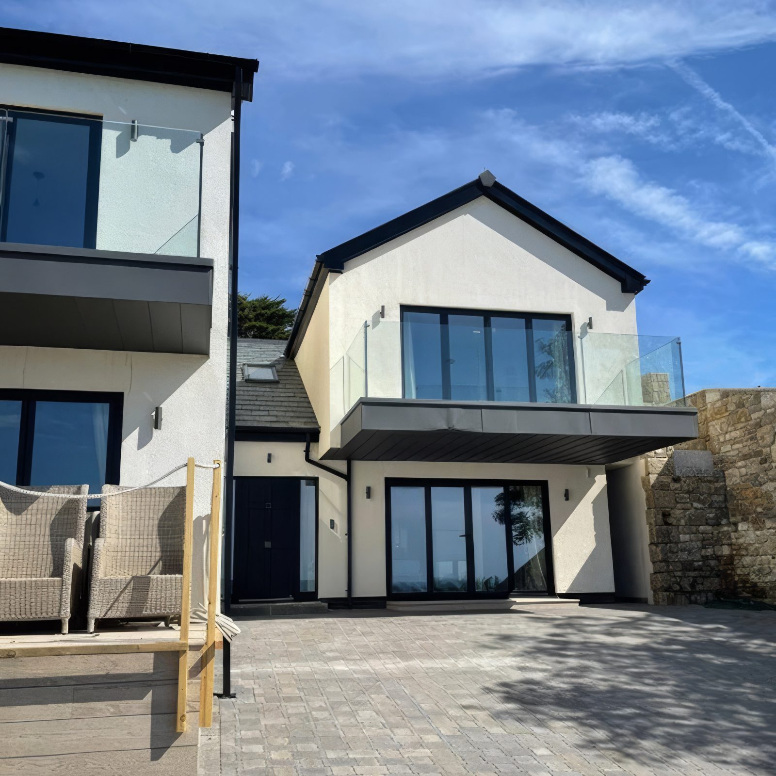 Wethertex HD77 and LD77 applied on a coastal property in Cornwall, UK