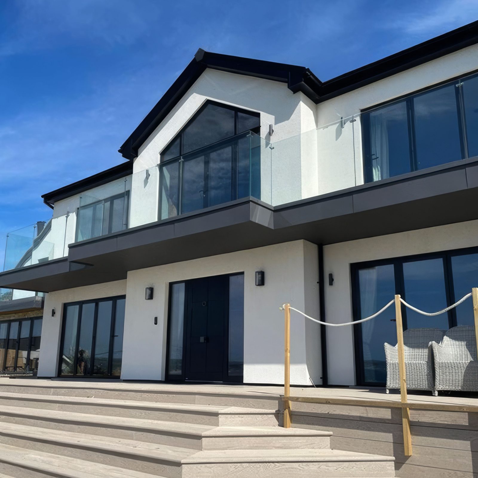 Wethertex HD77 and LD77 applied on a coastal property in Cornwall, UK